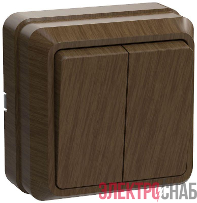 Выключатель 2-кл. ОП Октава 10А IP20 ВС20-2-0-ОД дуб GENERICA EVO20-K04-10-DC