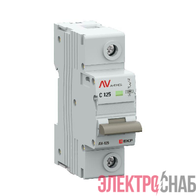 Выключатель автоматический 1п C 125А 10кА AV-125 AVERES EKF mcb125-1-125C-av