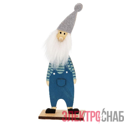 Фигура деревянная "Гномик-бородач" 7х4.5х18см IP20 Neon-Night 504-008