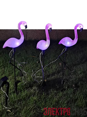 Светильник светодиодный &&"Фламинго&&" 6LED 22х6.5х52.5 на солнечн. батарее бел. аккум. NI-MH 600мА.ч (в компл.) (уп.3шт) КОСМОС KOC_SOL367