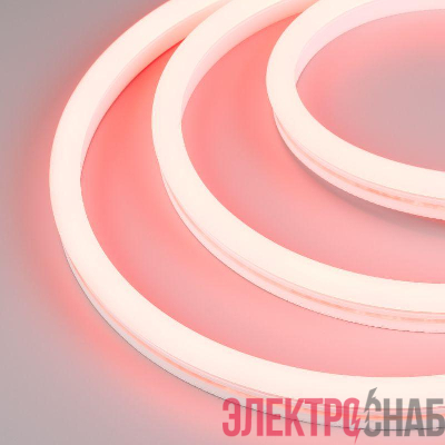 Лента светодиодная WAVE-SIDE-A120-12x25mm 230В Red 12Вт/м IP67 wire x2 грибовидная форма герметичная (уп.50м) Arlight 051942