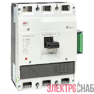 Выключатель автоматический 1000А 100кА AV POWER-4/3 ETU2.2 AVERES EKF mccb-43-1000H-2.2-av