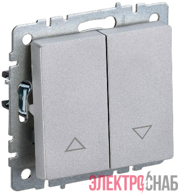 Выключатель жалюзи СП BRITE ВС10-1-5-БрА 10А механизм алюм. IEK BR-V15-0-10-K47