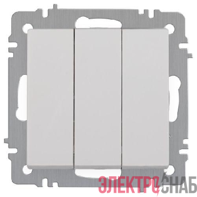 Выключатель 3-кл. СП Accent 6-106-01 10А IP20 250В AL/CU бел. Intro Б0063531