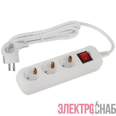 Удлинитель 3х1.5м с заземл. с выкл. ПВС 3х1 UDL-16-315-ES Greenline Эра Б0065078