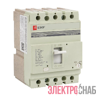 Выключатель автоматический 3п 160/20А 35кА ВА-99 PROxima EKF mccb99-160-20