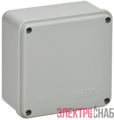 Коробка распаячная ОП 100х100х50 IP55 КМ41260 сер. IEK UKO11-100-110-050-K41-55S