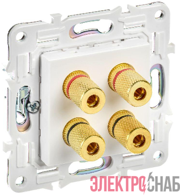 Аудиорозетка 4-м SKANDY SK-A01W арктич. бел. IEK SK-S40-K01