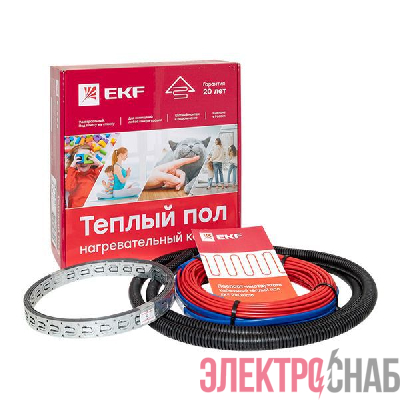 Комплект &quot;Теплый пол&quot; (кабель) 375Вт 27м 2.5кв.м EKF nk-375
