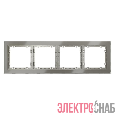 Рамка 4-м S70 стеклян. шелк Voltum VLS110404