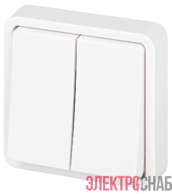 Выключатель Эксперт 11-1524-01 двойн. IP55 10АХ-250В СУ бел. Эра Б0063271