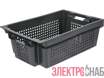 Ящик 600х400х200 усиленный  чёрный 102-У 102-У