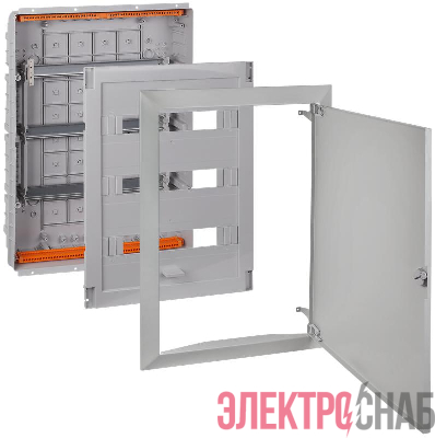 Щит СП 54мод. Тусо 686х518х125мм с метал. дверцей сер. Ruvinil 68154МС