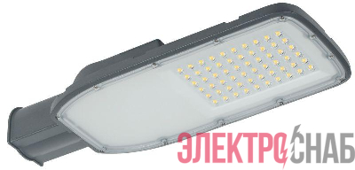 Светильник светодиодный ДКУ 1004-100Ш 5000К IP65 уличный консольный сер. IEK LDKU1-1004-100-5000-K03
