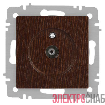Розетка телевизионная одиночная TV СП Accent 6-301-10 IP20 венге Intro Б0063620