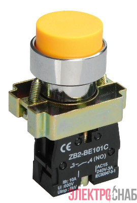 Кнопка LAY5-BL51 1НО без подсветки желт. IEK BBT71-BL-K05