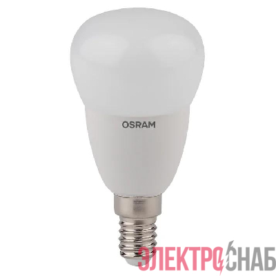 Лампа светодиодная LED STAR CLASSIC P 40 5W/827 5Вт шар 2700К тепл. бел. E14 470лм 220-240В матов. пласт. OSRAM 4052899971615