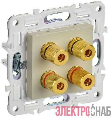 Аудиорозетка 4-м SKANDY SK-A01B беж. IEK SK-S40-K10