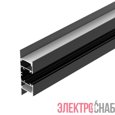 Профиль WALL-2575-DUAL-2000 ANOD BLACK L2000 алюм. Arlight 052332