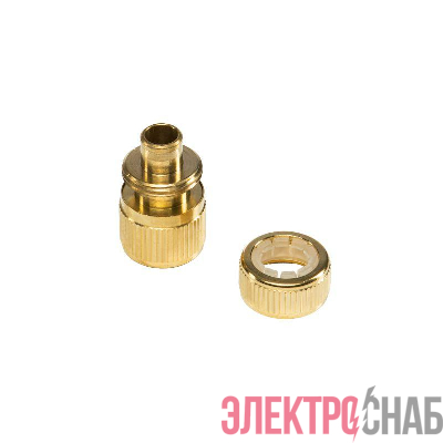 Коннектор для шланга латунный быстросъемный 1/2дюйм Профи ЧЕТЫРЕ СЕЗОНА 62-0309-F