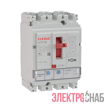 Выключатель автоматический 3п 250А 25кА Ir 0.7…1xIn Ii 5…10xIn YON MD250L-TM250