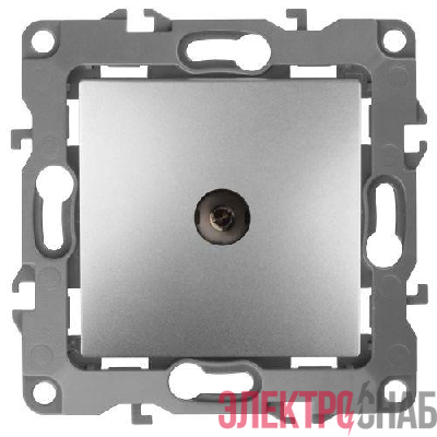 Розетка телевизионная одиночная TV 1мод. Эра12 12-3101-03 IP20 алюм. Эра Б0014707