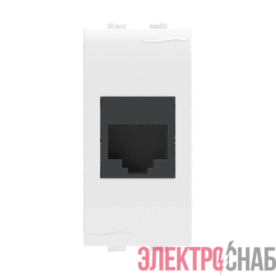 Розетка компьютерная 1-м СП 1мод. Brava RJ45 кат.5E бел. DKC 76654B