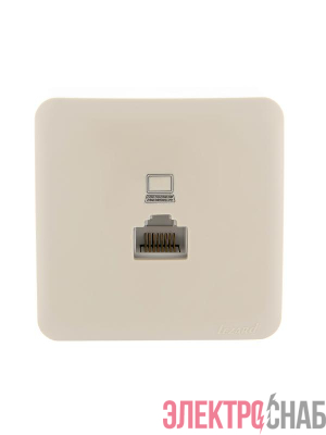 Розетка компьютерная 1-м ОП Viola RJ45 крем. LEZARD 751-0300-139