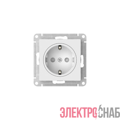 Розетка AtlasDesign Art 16А с заземл. защ. шторки быстрозажим. клем. механизм бел. SE ATN200145S