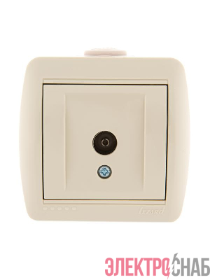 Розетка телевизионная оконечная TV ОП Nata 16А IP20 крем. LEZARD 710-0300-130