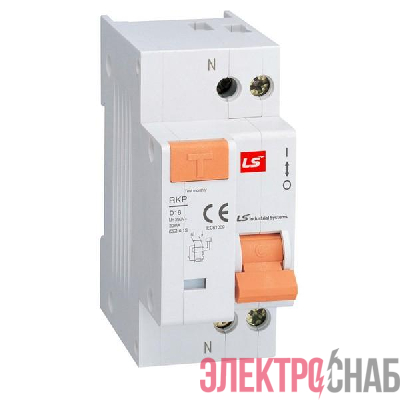 Выключатель автоматический дифференциального тока 2п (1P+N) C 10А 30мА тип AC 4.5кА RKP LS Electric 062203728B