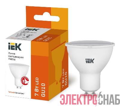 Лампа светодиодная ECO PAR16 софит 7Вт 230В 3000К GU10 IEK LLE-PAR16-7-230-30-GU10