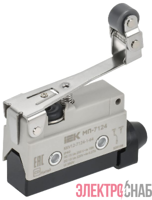 Микропереключатель концевой МП-7124 рычаг с рег. рол. IP40 IEK KKV12-7124-1-64