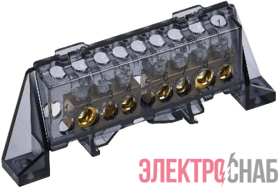 Шина нулевая N в комб. изол. "Стойка" 8х12-3+4-Ч TEKFOR IEK TF-NN20-34-DP-K02