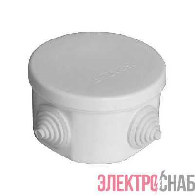 Коробка распределительная ОП 75х45мм IP54 4 выхода 4 гермоввода крышка защелкивающаяся сер. Epplast 240342