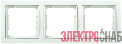 Рамка 3-м BOLERO Q1 РУ-3-ББ квадрат. бел. IEK EMB32-K01-Q1