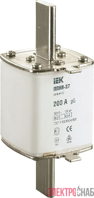 Вставка плавкая ППНИ-37 200А габарит 2 IEK DPP40-200