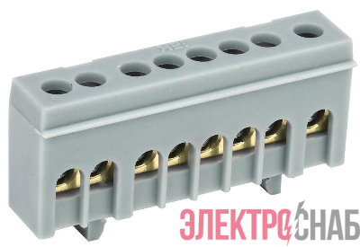Шина L &amp;quot;фаза&amp;quot; в корп. изоляции на DIN-рейку ШНИ-6х9-8-К-Ср IEK YNN10-69-8KD-K02