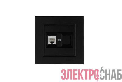 Розетка компьютерная Karea черн. Makel 56054035