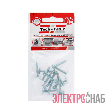 Саморез для тонкого метал. листа 4.2х25 (уп.16шт) пакет Tech-Krep 102390