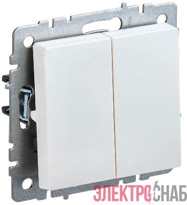 Выключатель 2-кл. СП BRITE ВС10-2-0-БрЖ 10А механизм жемчуж. IEK BR-V20-0-10-K36