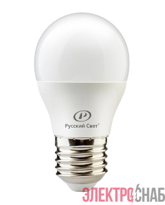 Лампа светодиодная RS LED G45 E27 6W 220-240V 6Вт шар матовая 4000К нейтр. бел. E27 600лм 220-240В Ra90 Русский Свет 15010445047