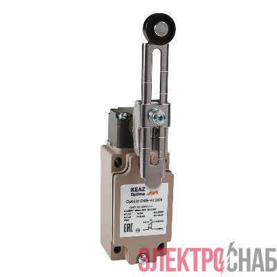 Выключатель концевой OptiLiS D4B-4116N рычаг регулируемый с роликом пластик. EN 50041 XCKJ10541H29 КЭАЗ 365329