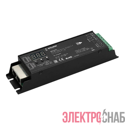 Декодер SMART-DMX512-304-83-RDM-SUF Black 12-48В 4х8А RJ45 IP20 INTELLIGENT Arlight 028444(1)