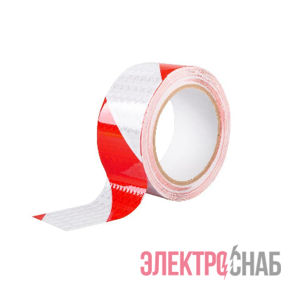 Лента светоотражающая самоклеящаяся 50ммх10м красн.-бел. Rexant 09-4331
