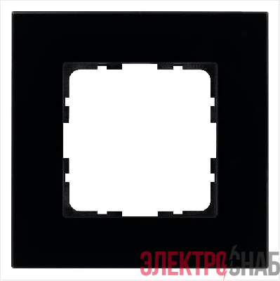 Рамка 1-м G-Glass стекло черн. Black Glass Jasmart G1001GB