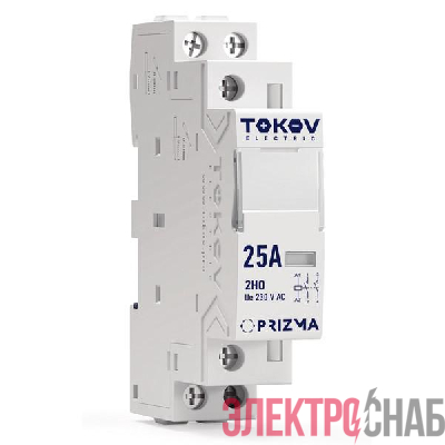 Контактор модульный 18мм 25А 230В АС 2НО PRIZMA TOKOV ELECTRIC TKE-PZ-MC-1-25-230-20