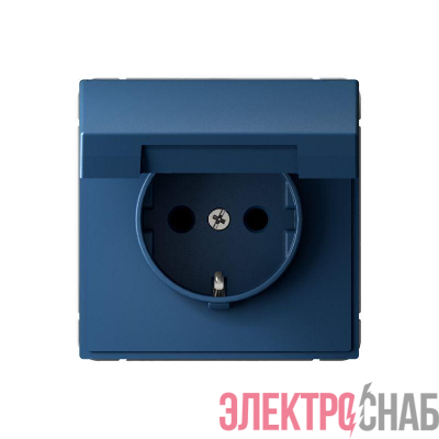 Розетка ArtGallery 16А IP20 с заземл. со шторками с крышкой быстрозажим. клем. механизм аквамарин SE GAL001146S