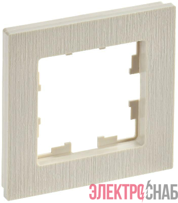 Рамка 1-м BRITE РУ-1-Бр беж. рифленый IEK BR-M12-51-K10