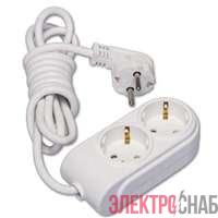 Удлинитель 2х3м с заземл. 16А IP20 защ. шторки Makel N2210043